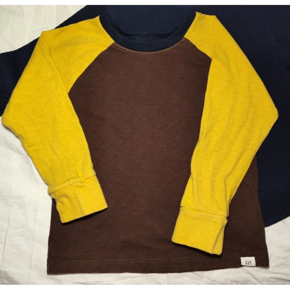 Baby Gap Boys Sz 4 Long Sleeve Shirt Lot Button‎ Down Pink Stripe Solid Navy 3pc